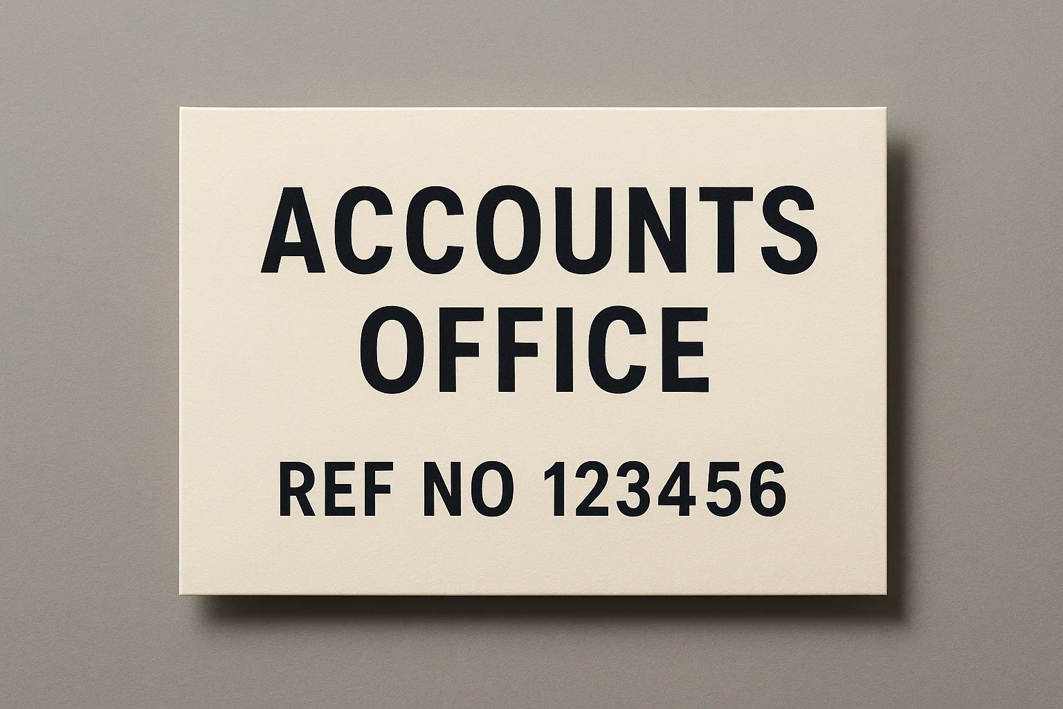 accounts office reference number